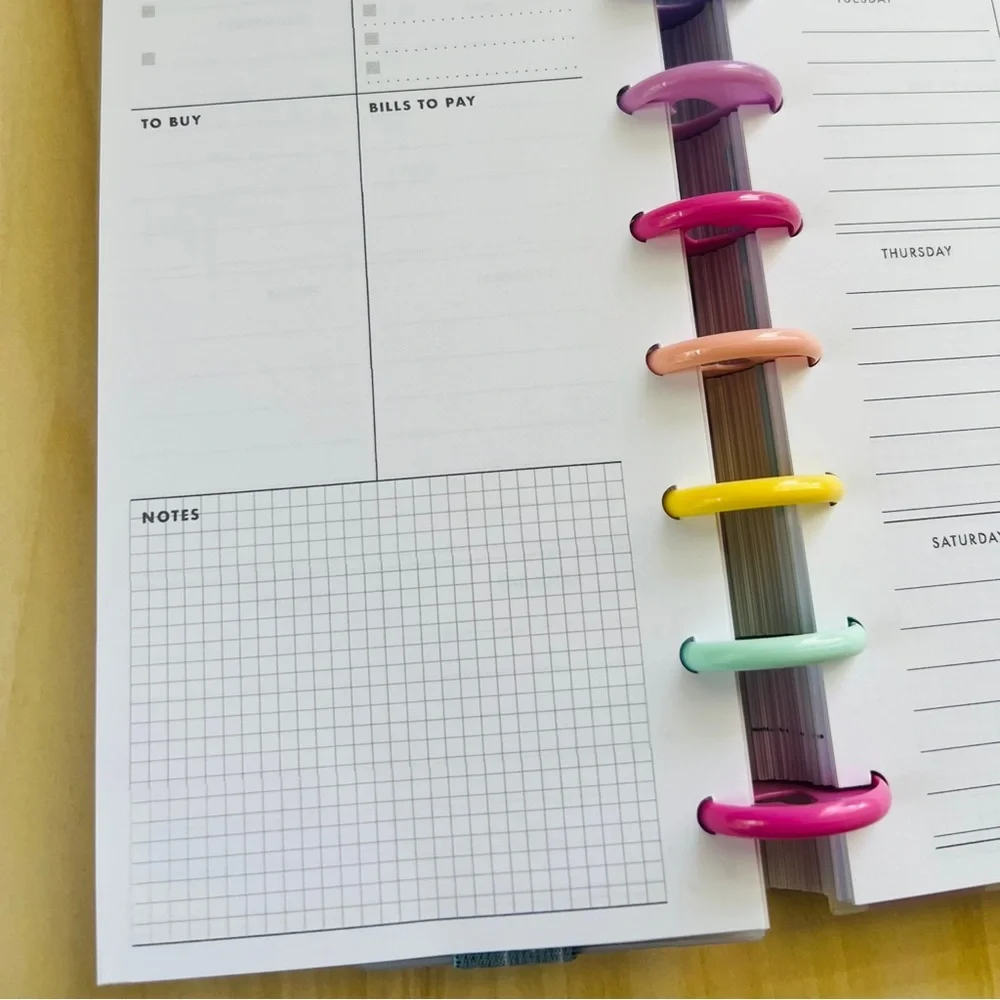 Skinny classic Happy planner size inserts weekly layout
